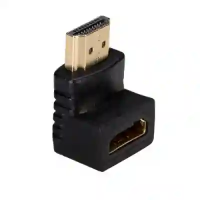 Adaptor Akyga AK-AD-01, HDMI Male - HDMI Female, 90 grade, Black
