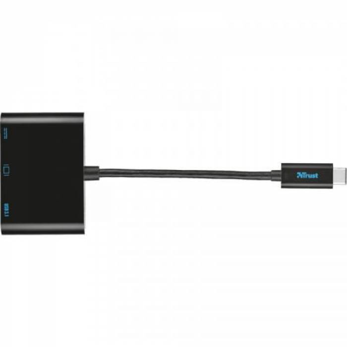 Adaptor Trust 21260, USB-C, Black