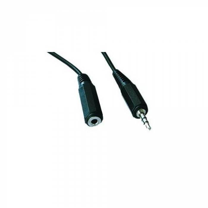 Cablu audio Gembird, 3.5mm jack male - 3.5mm jack female, 2m, Black