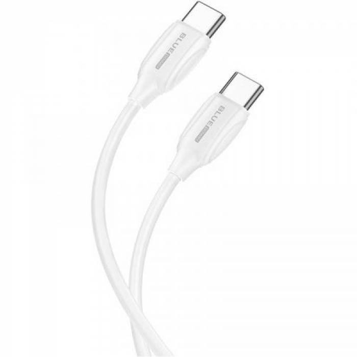 Cablu de date Blue Power B1BX19, USB-C - USB-C, 1m, White