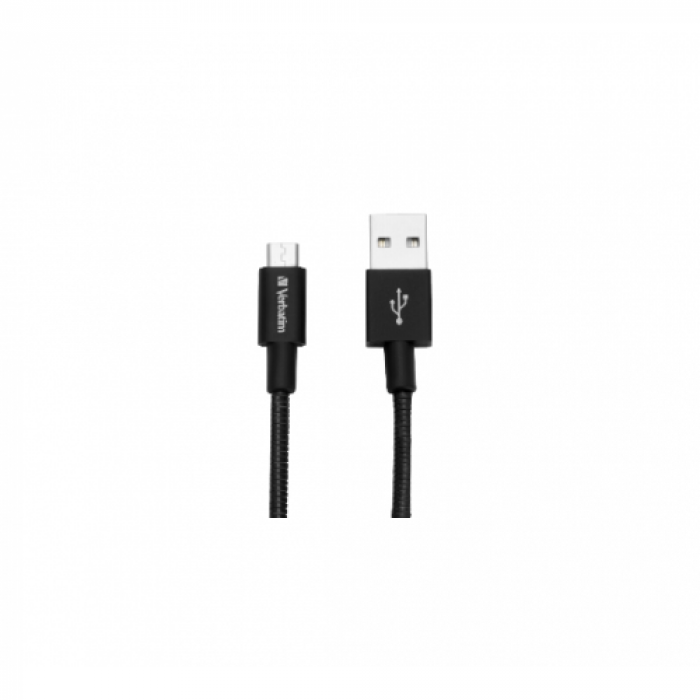 Cablu de date Verbatim, USB 2.0 - micro USB, 30cm, Black