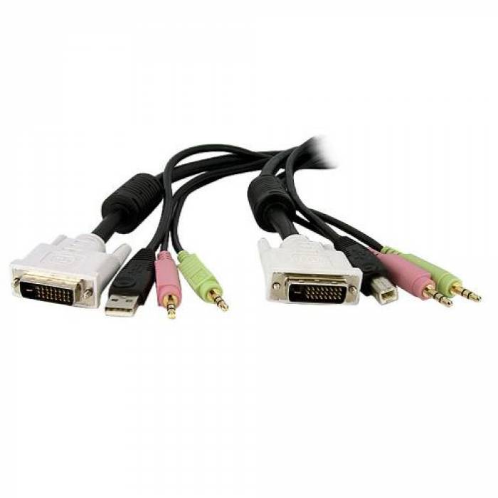 Cablu KVM Startech DVID4N1USB15, 4.6m