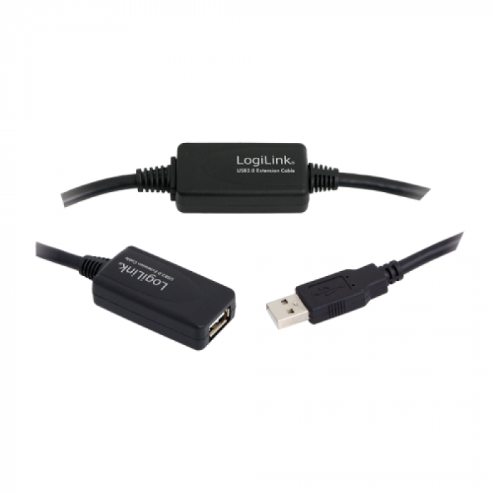 Cablu LogiLink UA0146, USB 2.0 Male - USB 2.0 Female, 20m