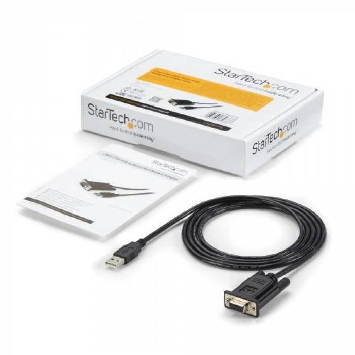 Cablu Startech ICUSB232FTN, USB - Serial, 1.7m, Black