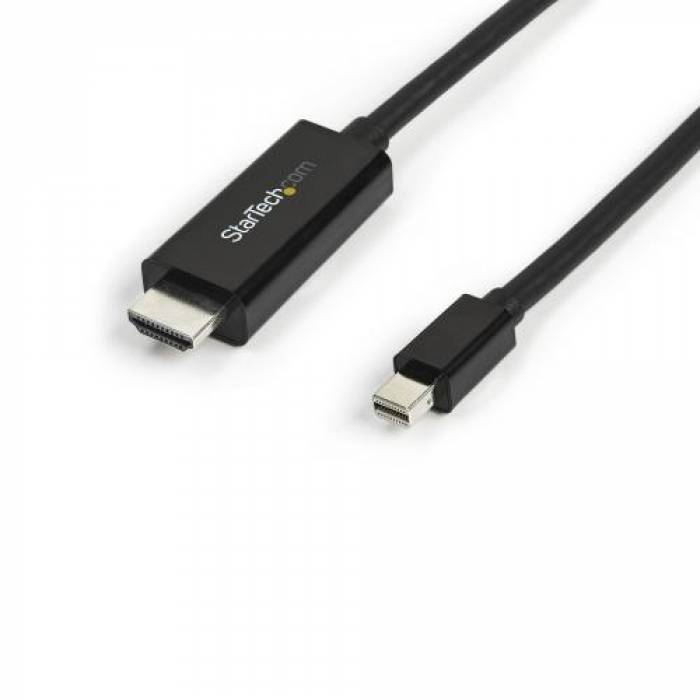 Cablu Startech MDP2HDMM3MB, mini Displayport - HDMI, 3m, Black