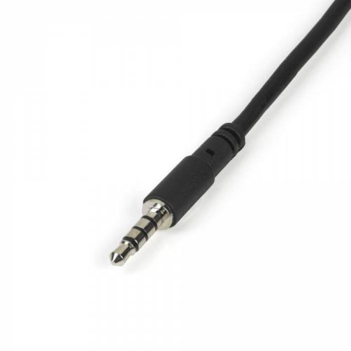 Cablu Startech MUYHSMFF, 3.5mm jack - 2x 3.5mm jack, 0.2m, Black