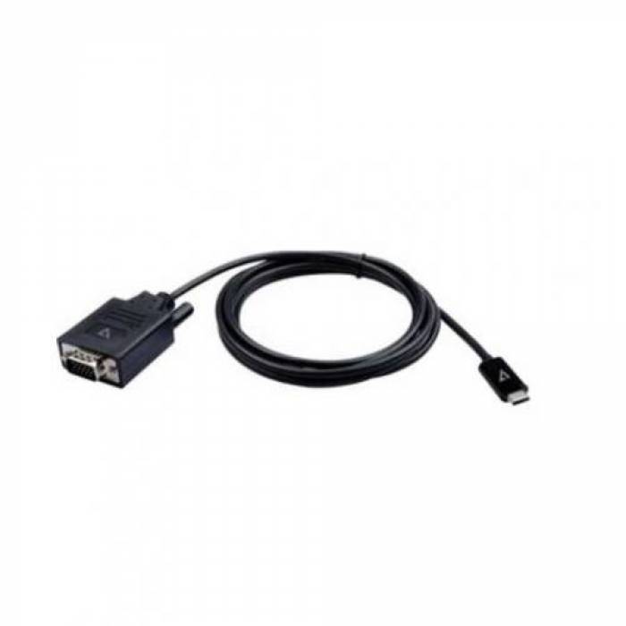 Cablu V7 V7UCVGA-2M, USB-C - VGA, 2m, Black