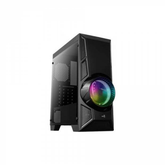 Carcasa Aerocool AeroEngine RGB Tempered Glass, Black, Fara sursa