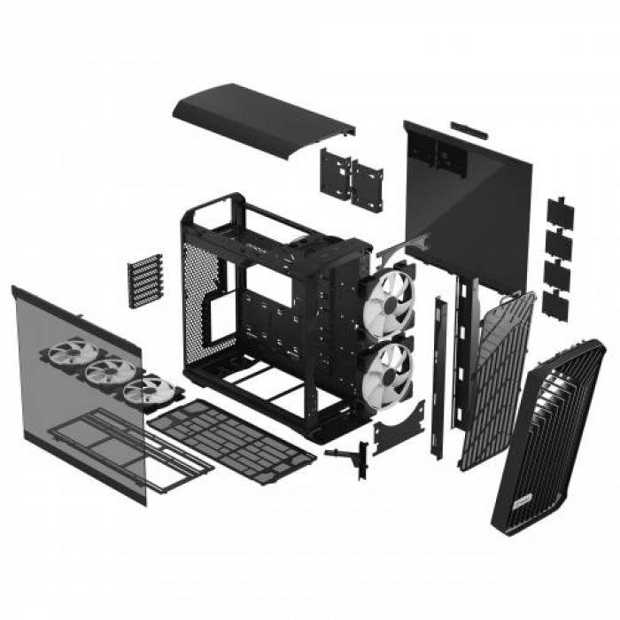 Carcasa Fractal Design Torrent Black RGB TG Light, Fara sursa