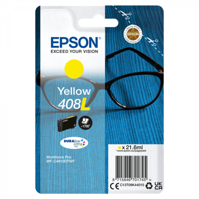 Cartus Cerneala Epson Yellow 408XL C13T09K44010