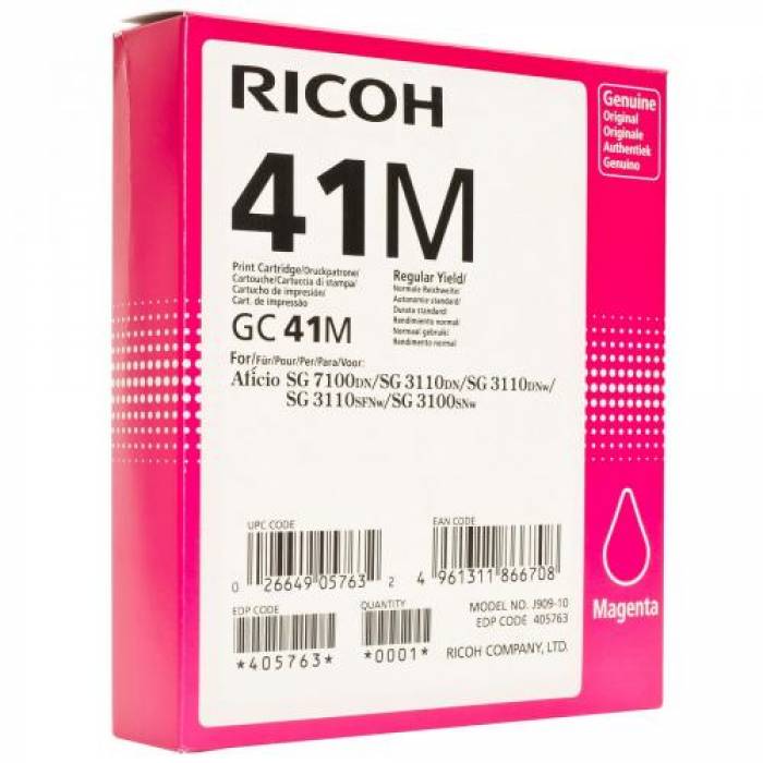 Cartus Cerneala Ricoh Magenta GC41M