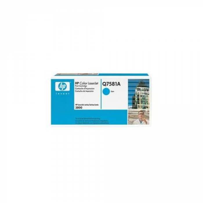 Cartus Toner HP Q7581A Cyan 