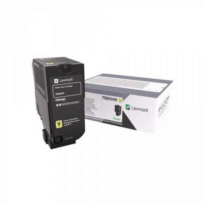 Cartus toner Lexmark 75B0040 10000, Yellow