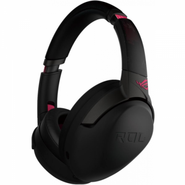 Casti cu microfon ASUS ROG Strix GO 2.4 Electro Punk, USB Wireless/3.5mm jack, Black