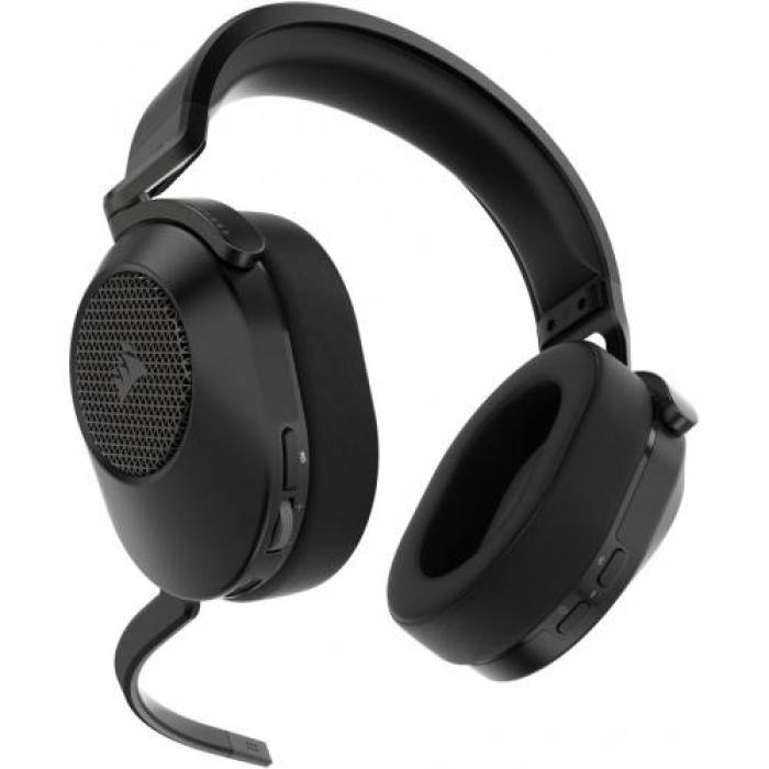 Casti cu microfon Corsair HS65, USB Wireless/Bluetooth, Carbon