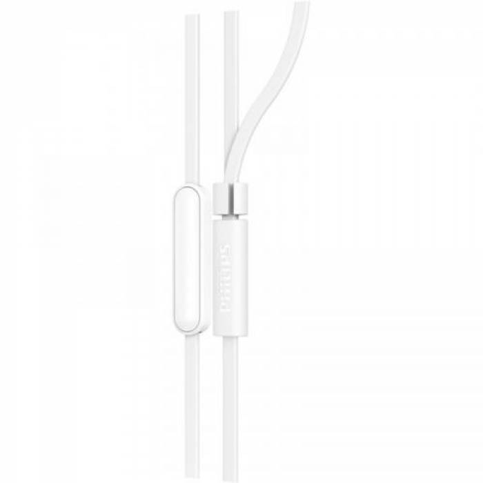 Casti cu microfon Philips TAE1105WT, 3.5mm jack, White