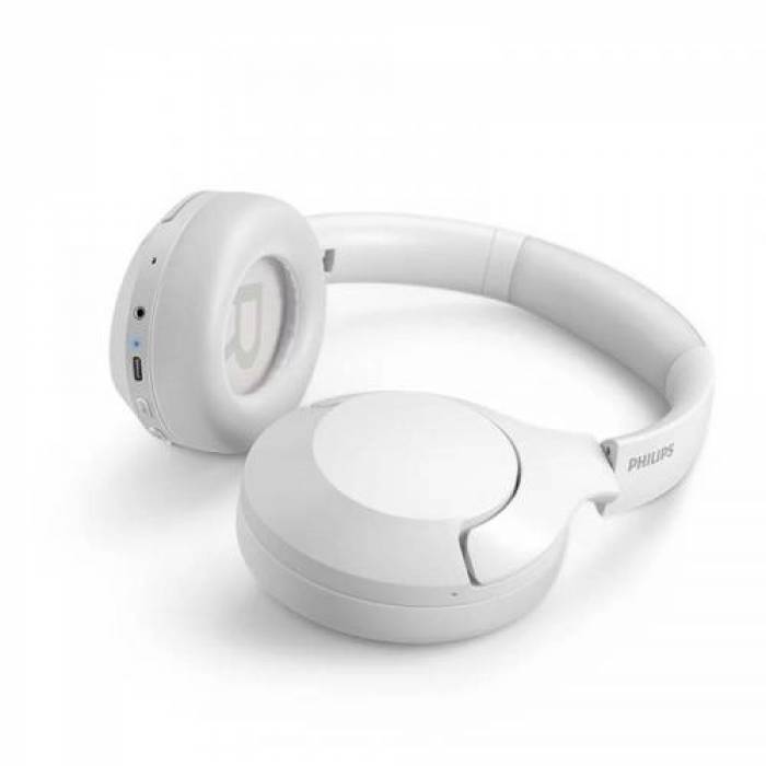 Casti cu microfon Philips TAH8506WT, Bluetooth, White