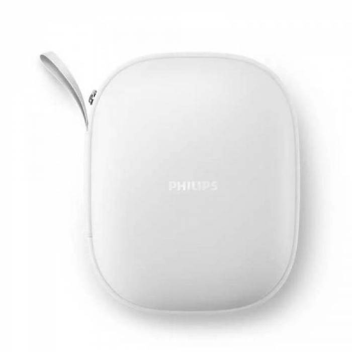 Casti cu microfon Philips TAH8506WT, Bluetooth, White