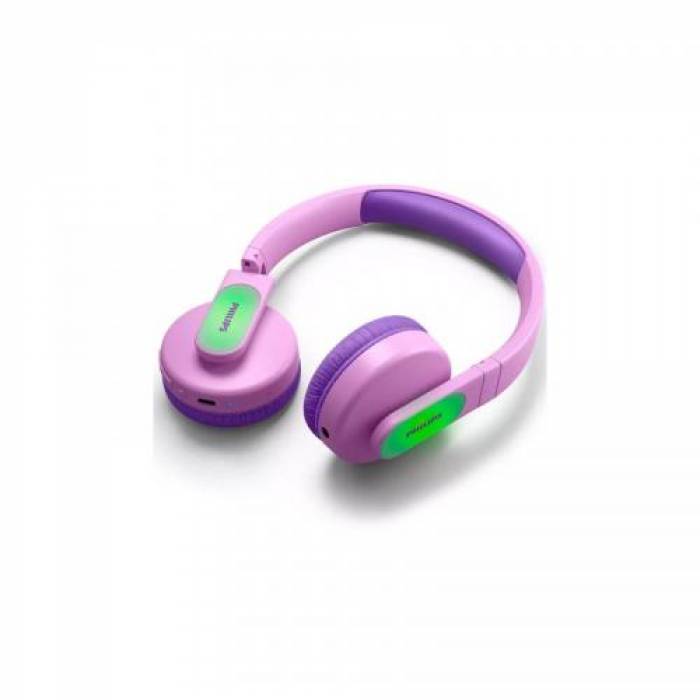 Casti cu microfon Philips TAK4206PK, Bluetooth, Pink