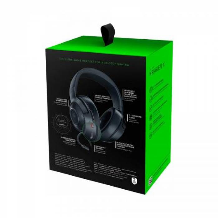 Casti cu microfon Razer Kraken X, Black