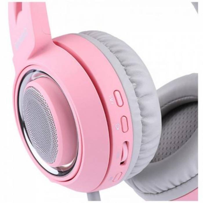 Casti cu microfon Somic G951s, Pink