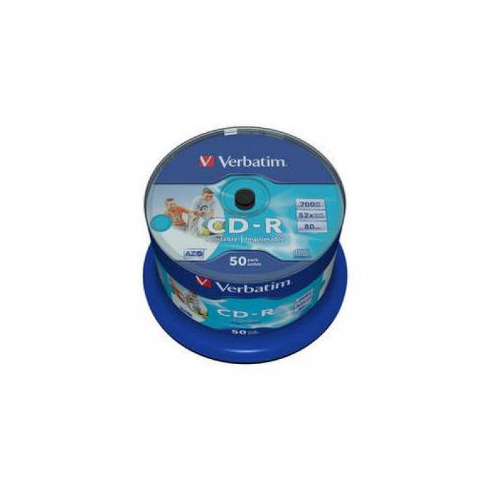 CD-R Verbatim 52X, 700MB, 50buc, Spindle