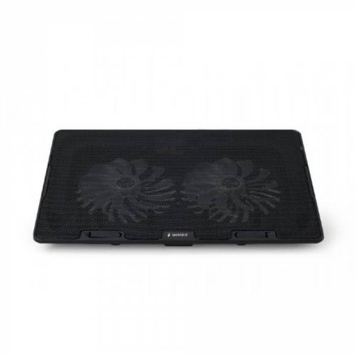 Cooler Pad Gembird pentru laptop de 15.6inch, Black