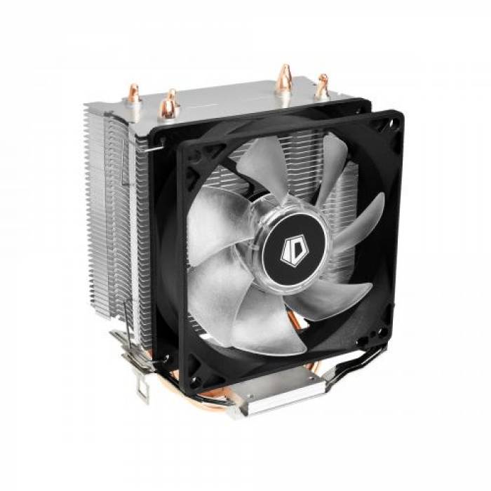 Cooler procesor ID-Cooling SE-913-R iluminare rosu, 92mm, Black