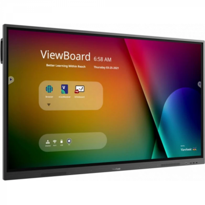 Display Interactiv ViewSonic IFP6532 65inch, 3840x2160pixeli,  Android 9, Black