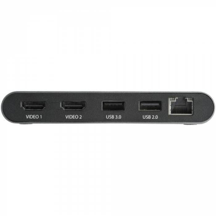 Docking Station Startech TB3DKM2HDL, Gray