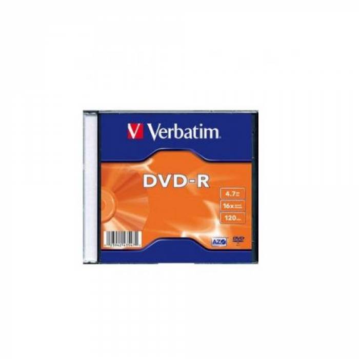 DVD-R Verbatim 43547, 16x, 4.7GB, 1buc, Slim Case