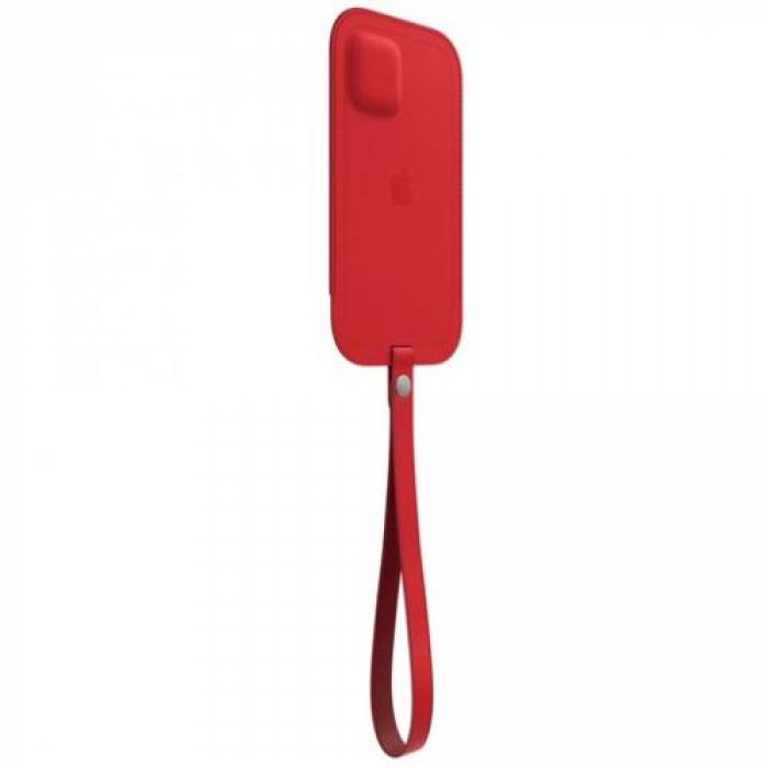 Etui Apple MagSafe Leather pentru iPhone 12 mini, Red