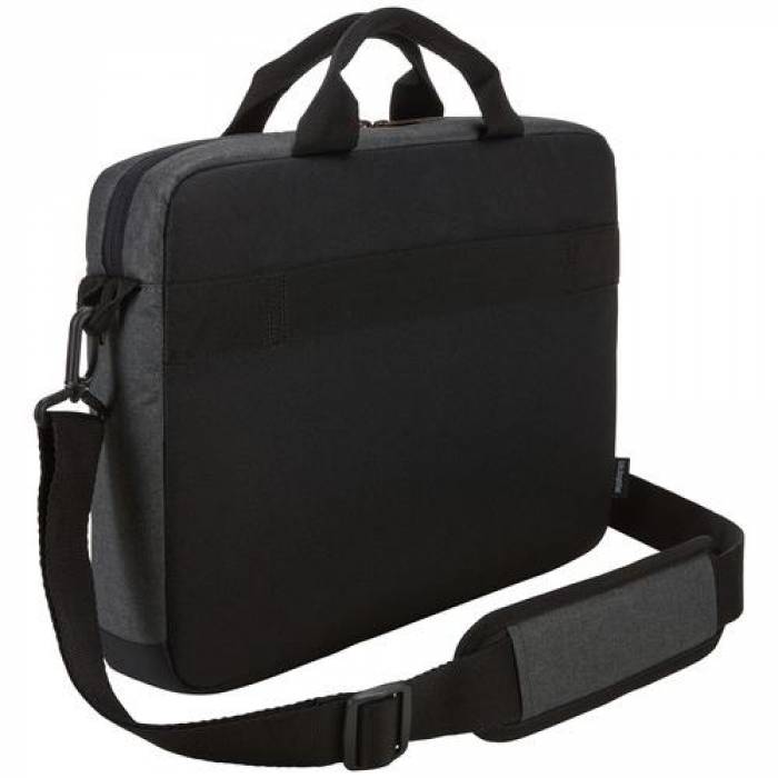 Geanta Case Logic Era Attache Obsidian pentru laptop de 14inch, Black