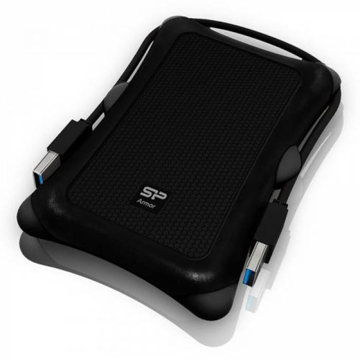 Hard Disk portabil Silicon Power Armor A30, 2TB, USB 3.0, Black