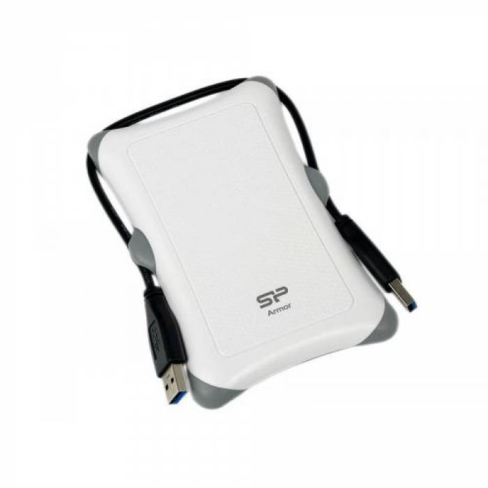 Hard Disk portabil Silicon Power Armor A30 2TB, USB 3.1, 2.5inch, White