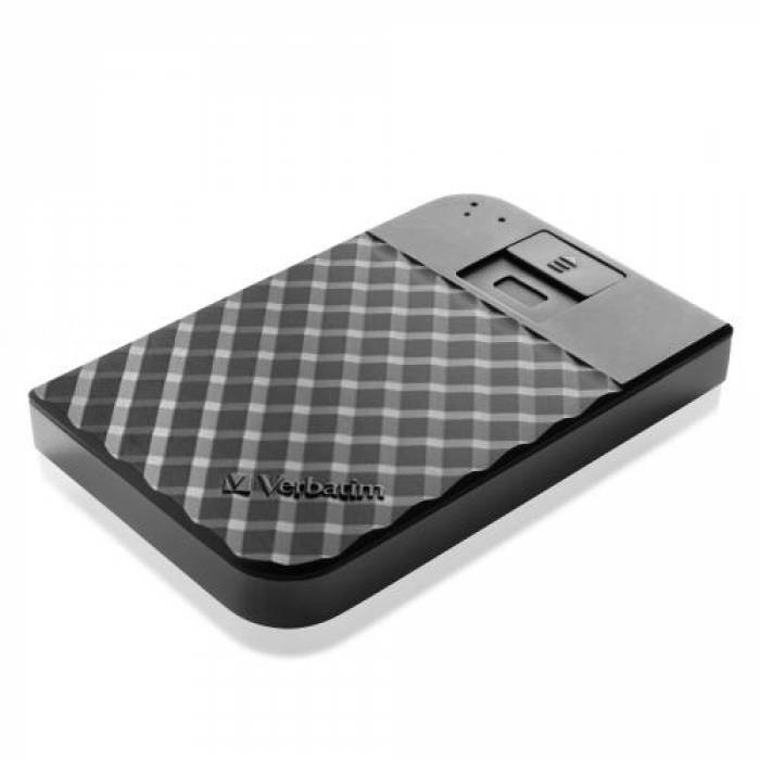 Hard Disk portabil Verbatim Fingerprint, 1TB, USB 3.1, 2.5inch, Black