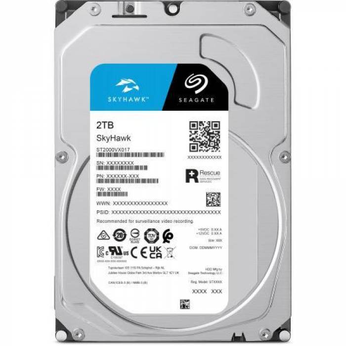 Hard Disk Server Seagate SkyHawk Surveillance, 1TB, SATA3, 256MB, 3.5inch