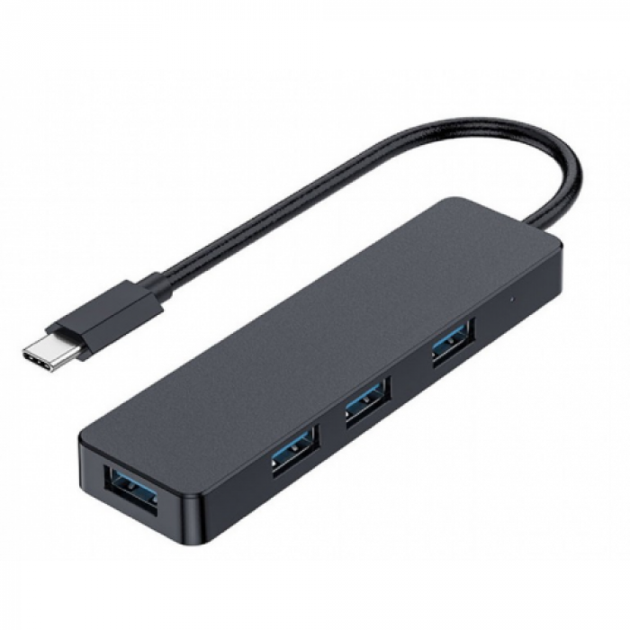 HUB USB Gembird UHB-CM-U3P4-01, 4x USB 3.1 gen 1, Black