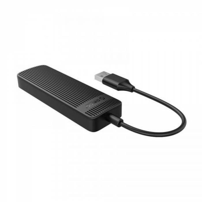 Hub USB Orico FL02, 4x USB 2.0, Black