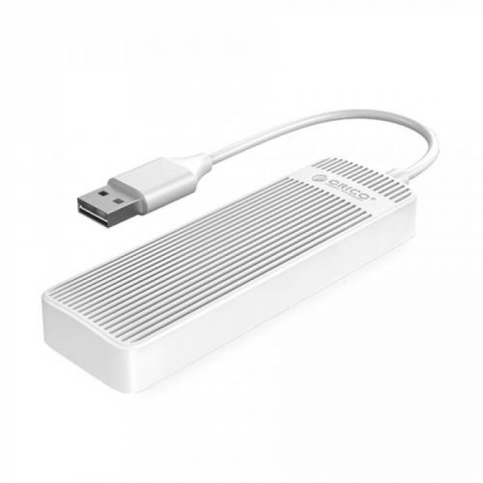 HUB USB Orico FL02, 4x USB 2.0, White