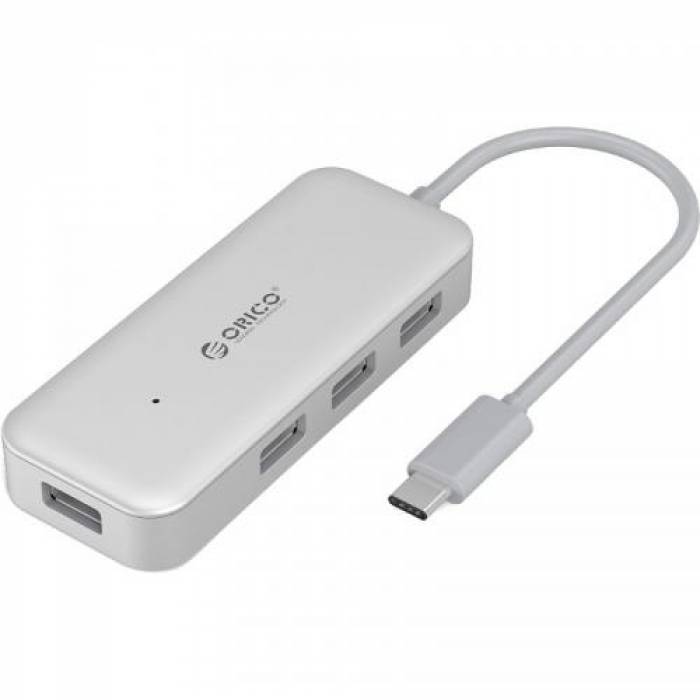 Hub USB Orico TC4U-U3, 4x USB 3.2 gen 1, Silver