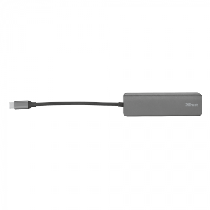 Hub USB Trust Halyx Alu, Grey