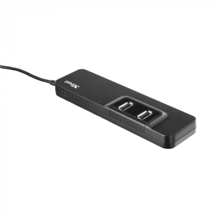 Hub USB Trust Oila, 7x USB 2.0, Black