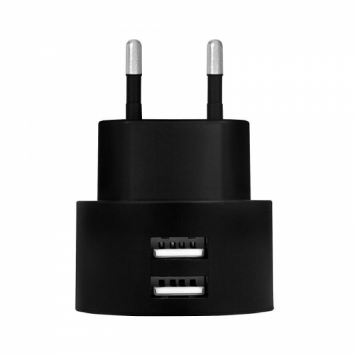 Incarcator retea Logilink PA0218, 2x USB, 2.1A, Black