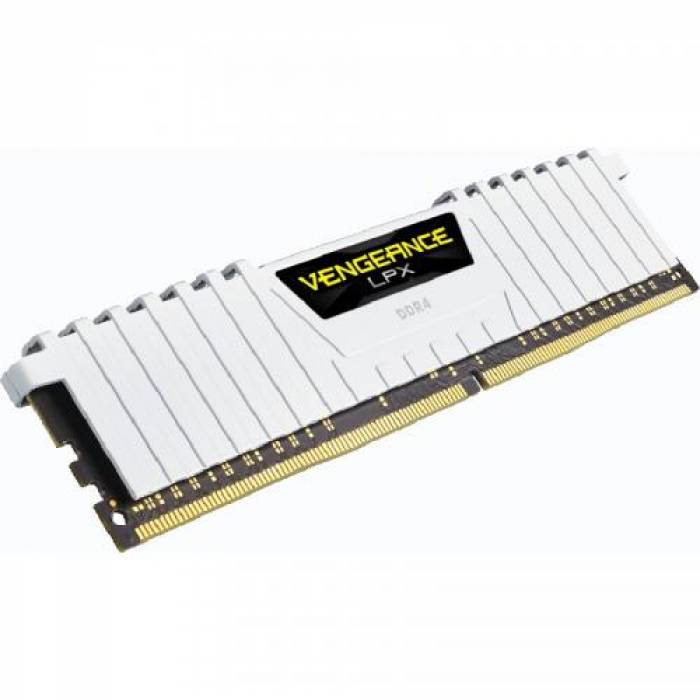 Kit Memorie Corsair Vengeance LPX White 16GB, DDR4-3200MHz, CL16, Dual Channel