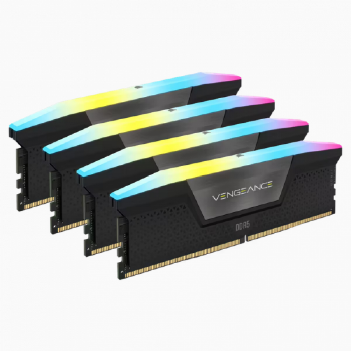 Kit memorie Corsair Vengeance RGB 64GB, DDR5-6600MHz, CL32, Quad Channel