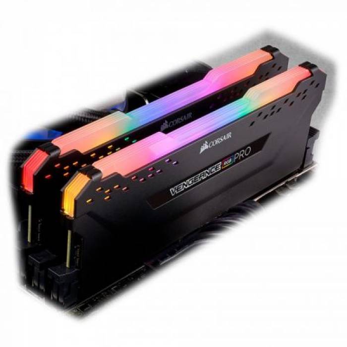 Kit Memorie Corsair Vengeance RGB PRO, 32GB, DDR4-2933MHz, CL16, Dual Channel