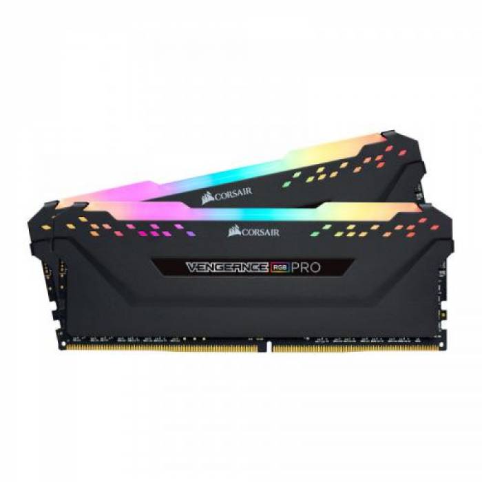 Kit Memorie Corsair Vengeance RGB PRO, 32GB, DDR4-3600MHz, CL18, Quad Channel