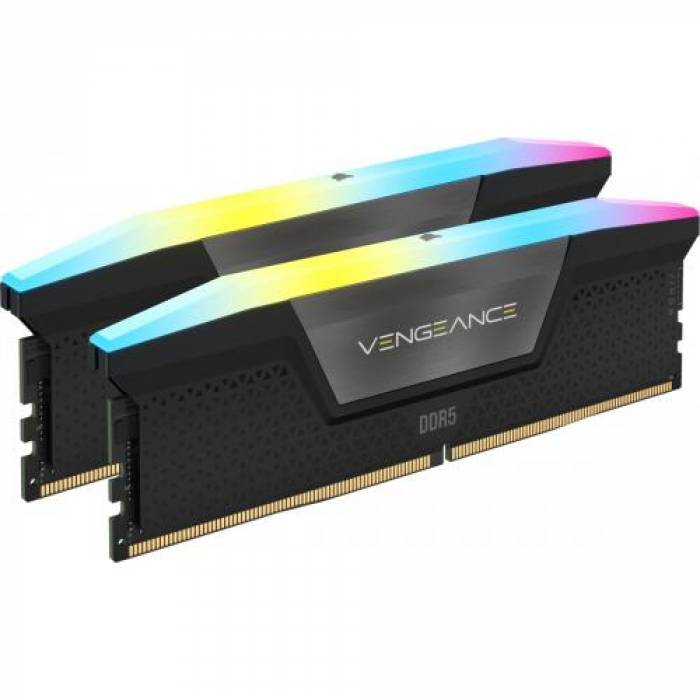 Kit Memorie Corsair Vengeance RGB XMP 3.0 64GB, DDR5-5600MHz, CL36, Dual Channel