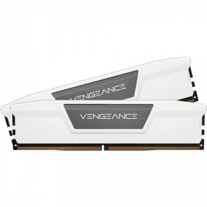 Kit Memorie Corsair Vengeance White 32GB, DDR5-5600MHz, CL36, Dual Channel